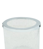 Zodiac cracked crystal bathroom bin with chrome finish (British brand)