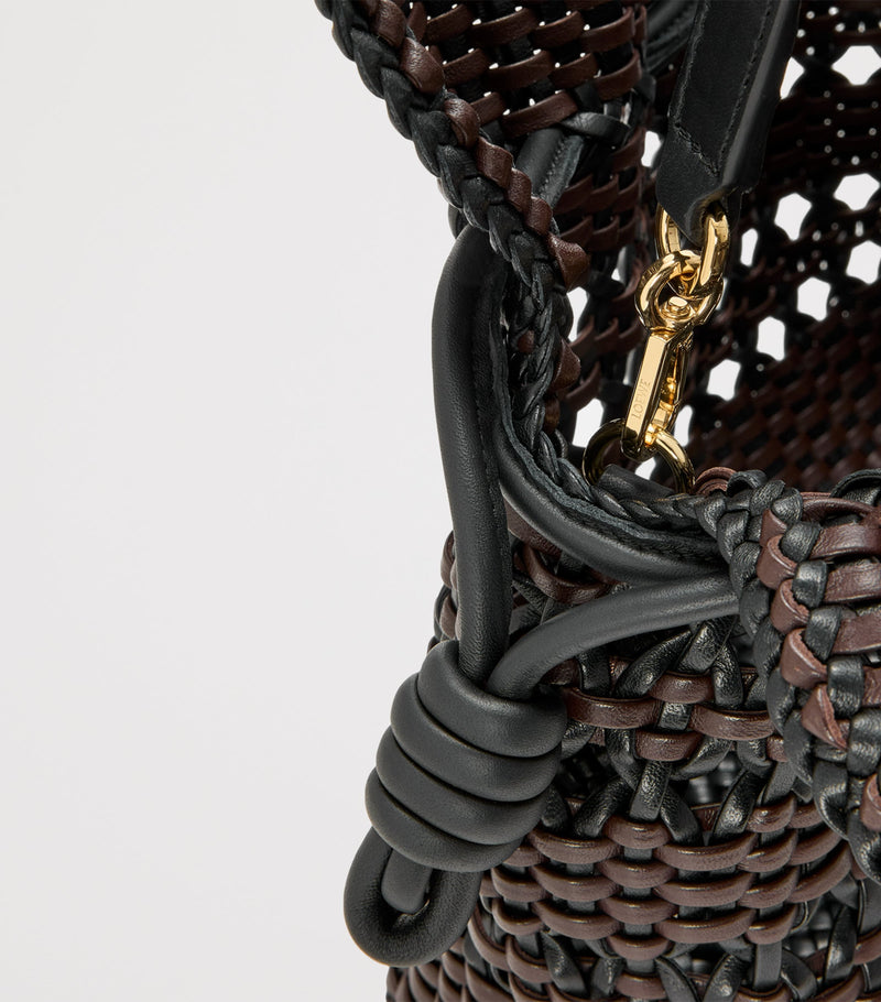 LOEWE Flamenco clutch bag in woven leather (British brand)