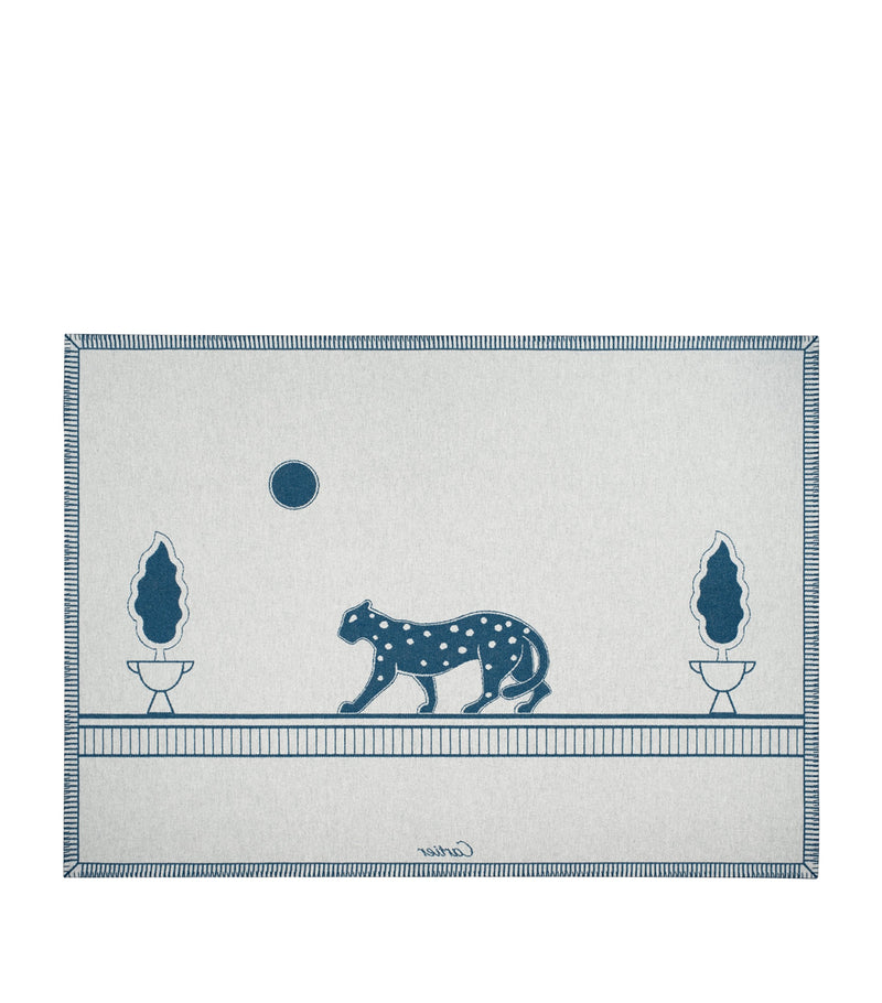 Cartier Panthère de Cartier merino wool-cashmere throw 190cm x 140cm - British product