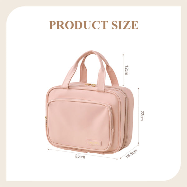 Livingandhome hanging PU leather toiletry bag, imported from the UK