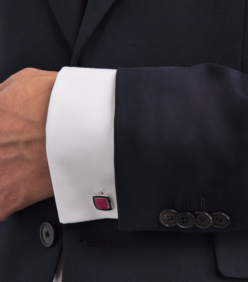 Deakin & Francis sterling silver and enamel cufflinks, UK version