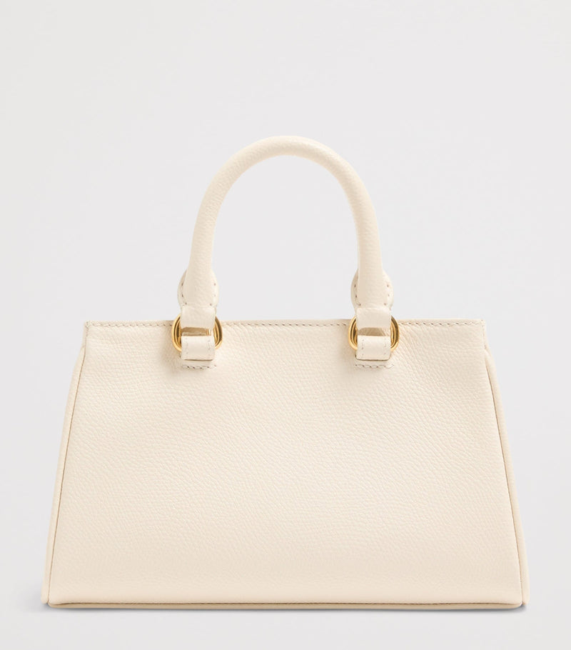Valentino Garavani VLogo Mini top-handle bag in grained leather (British brand)