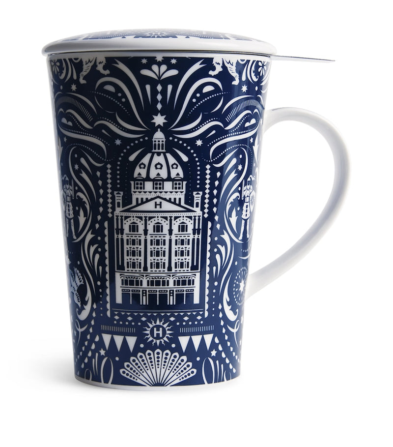 Harrods Knights of Brompton mug and strainer set - British product