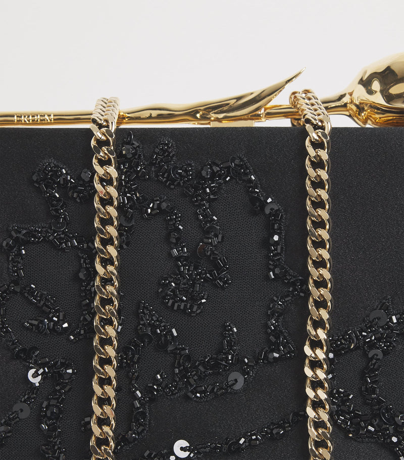 Erdem Embellished Bloom clutch bag H11.5x19cm (British brand)