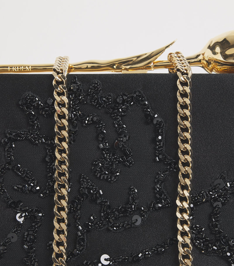 Erdem Embellished Bloom clutch bag H11.5x19cm (British brand)