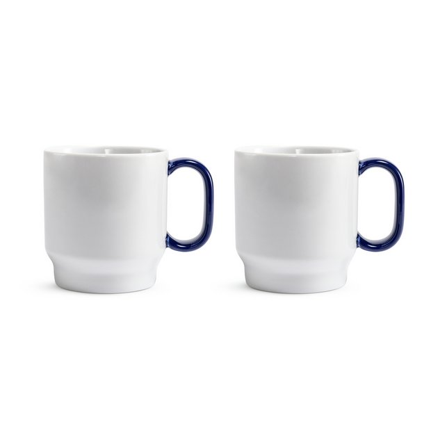 Sebastian Conran blue porcelain mug set 390ml (British brand)
