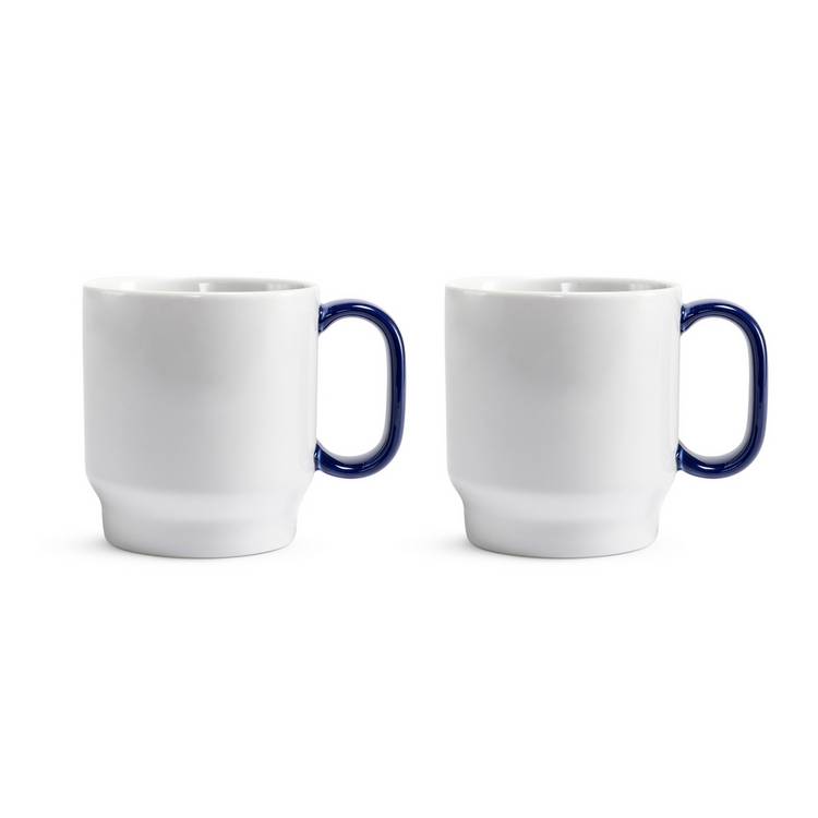 Sebastian Conran blue porcelain mug set 390ml (British brand)