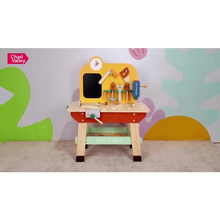 Chad Valley wooden tool bench toy workbench, UK version