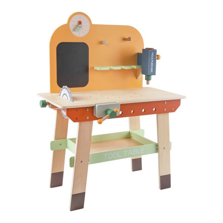 Chad Valley wooden tool bench toy workbench, UK version