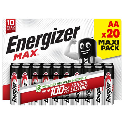 Argos Energizer Max Alkaline AA Batteries Pack of 20- Buy online at McGrocer