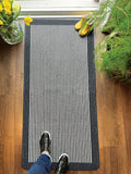 My Mat black utility stripe runner 150cm - British product