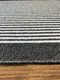 My Mat black utility stripe runner 150cm - British product
