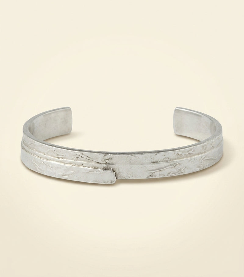 Givenchy silver-tone brass tape cuff bracelet with Paris 1952 - British product
