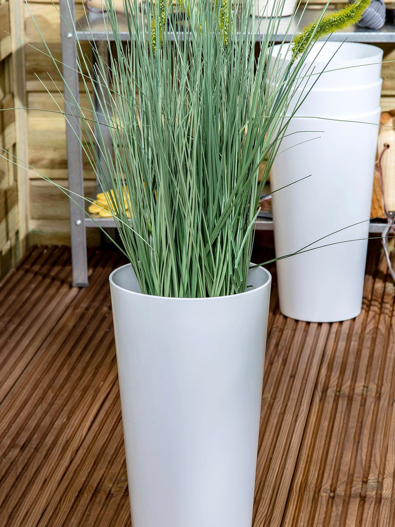 Wham white plastic planters 18cm tall set of 4, UK version
