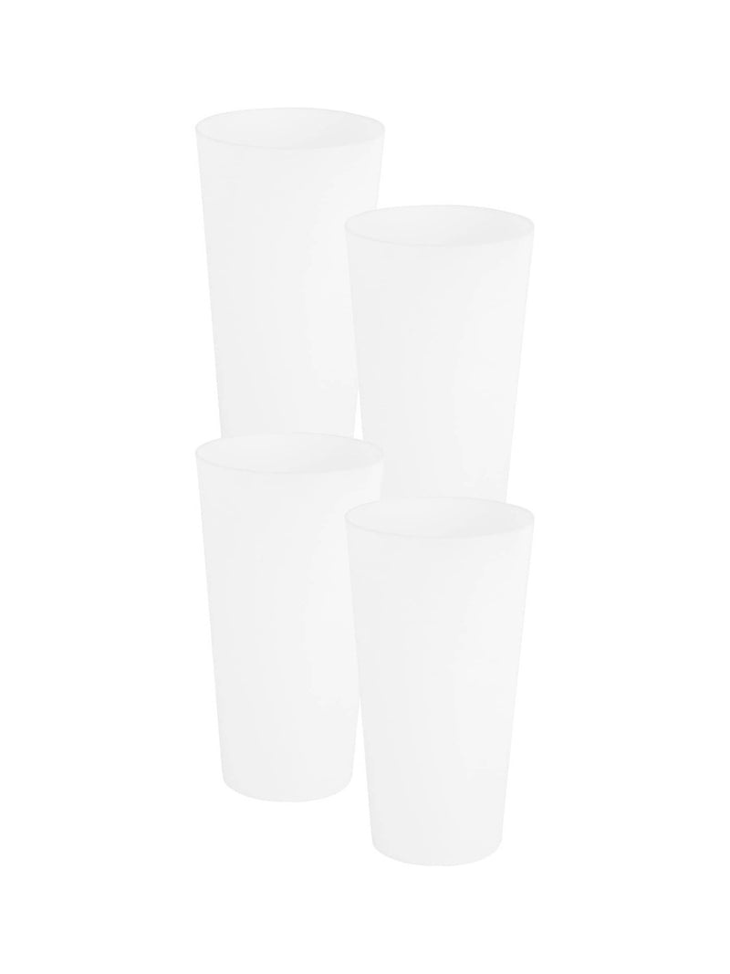 Wham white plastic planters 18cm tall set of 4, UK version