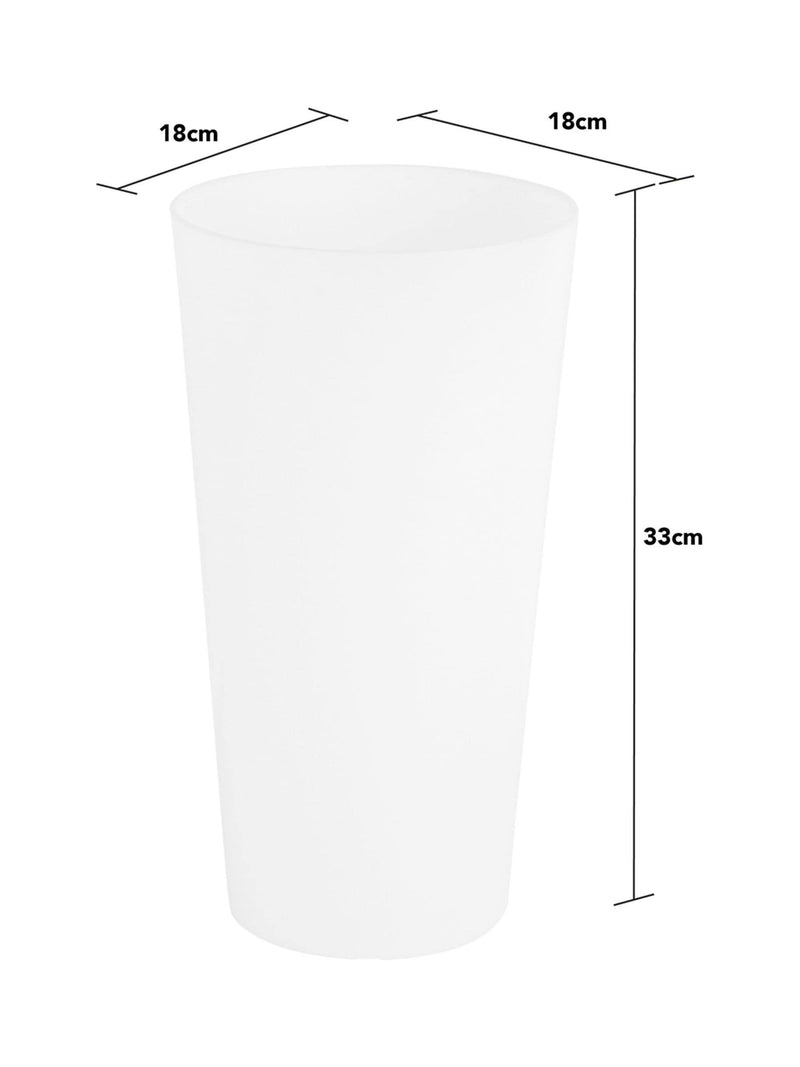 Wham white plastic planters 18cm tall set of 4, UK version