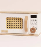 Le Toy Van wooden microwave toy with rotating plate - British product