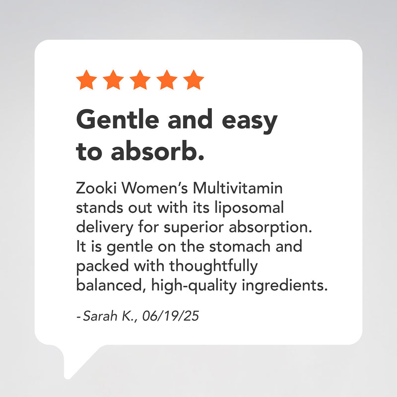 Zooki women's multivitamin capsules 60 count, imported from the UK