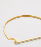 Monica Vinader gold vermeil diamond slim bangle, UK version