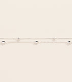 Astrid & Miyu white gold topaz heart bracelet (British brand)