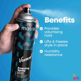 Matrix VaVoom Freeze hairspray 500ml, imported from the UK