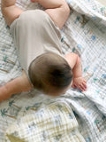 Aden + Anais white cotton baby blanket 120cm - British product