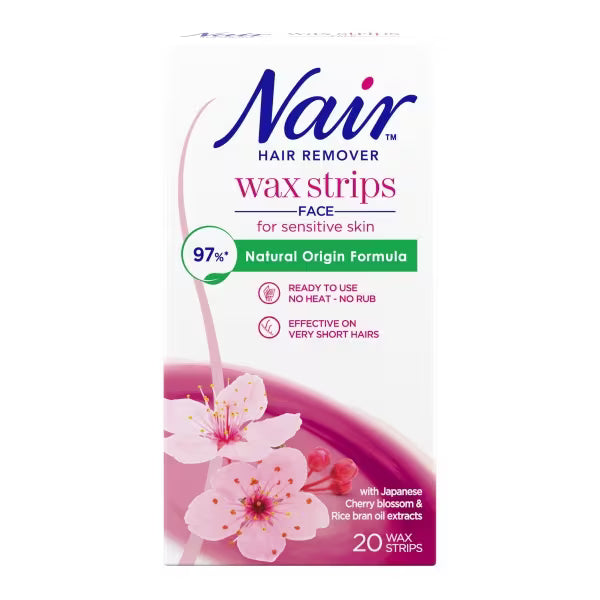Nair face wax strip cherry blossom, imported from the UK
