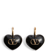 Harrods Valentino Garavani Enamel Coeur Royal Earrings- Buy online at McGrocer