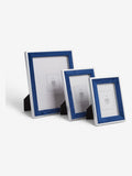 Navy velvet picture frame, imported from the UK