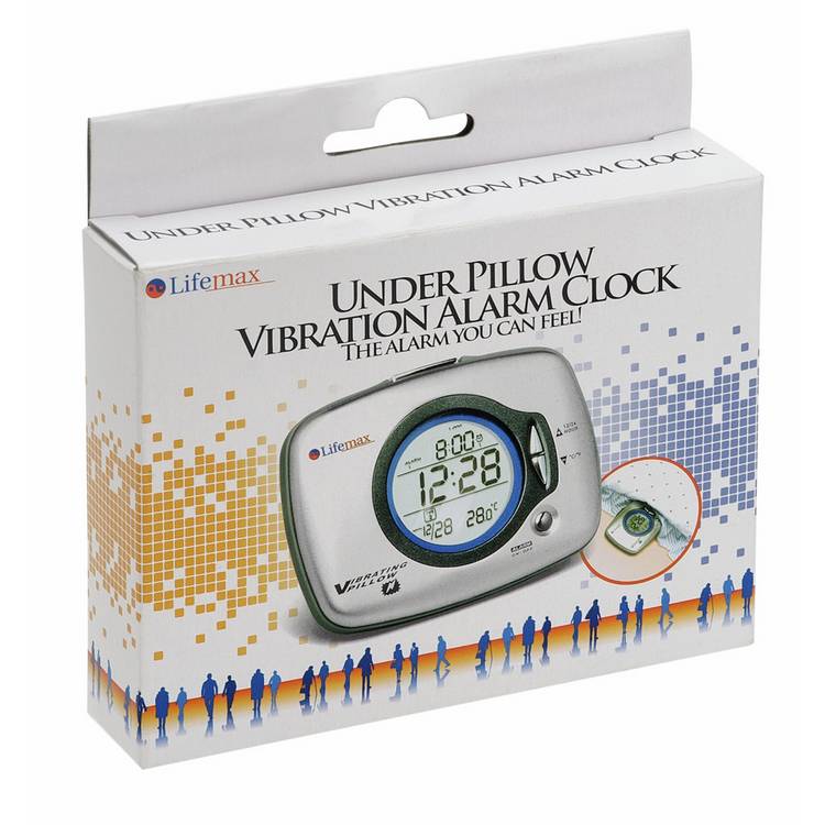Lifemax under pillow vibration alarm clock with travel case, imported from the UK