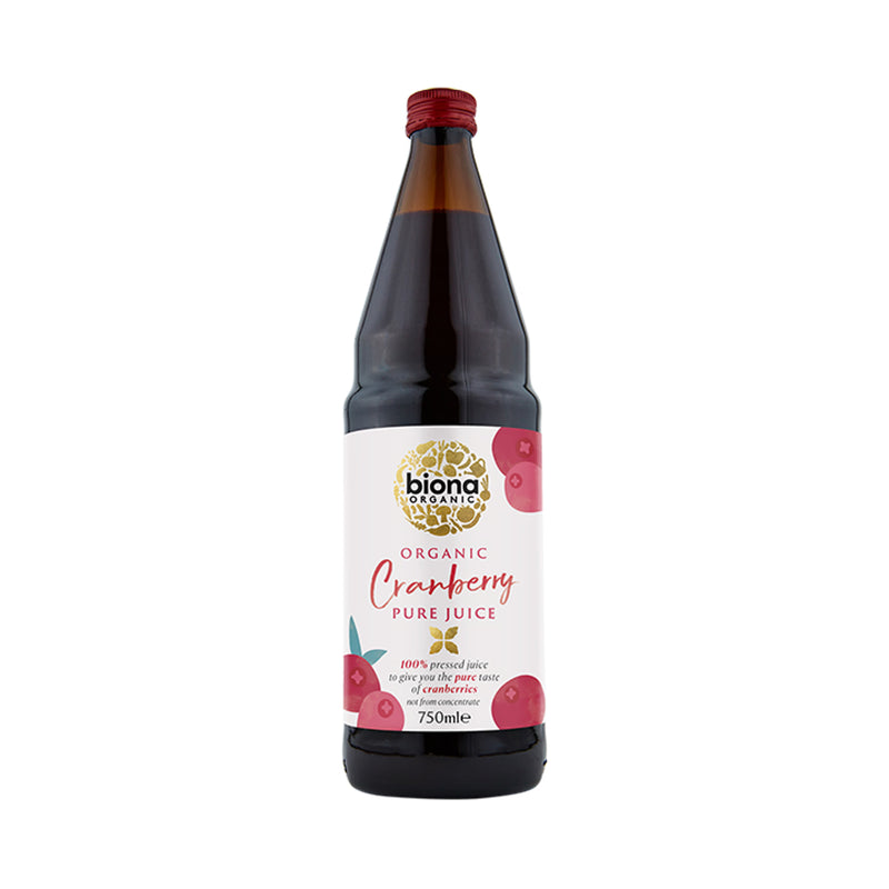 Biona Organic Pure Cranberry Juice 750ml - British product