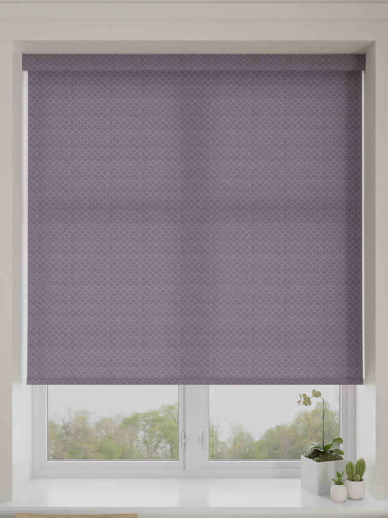 Purple Mae made to measure roller blind, UK version