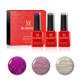 Bluesky Mini Trio glitter gel polish set - British product