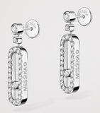 Messika Move Uno white gold diamond earrings 0.40ct, UK version