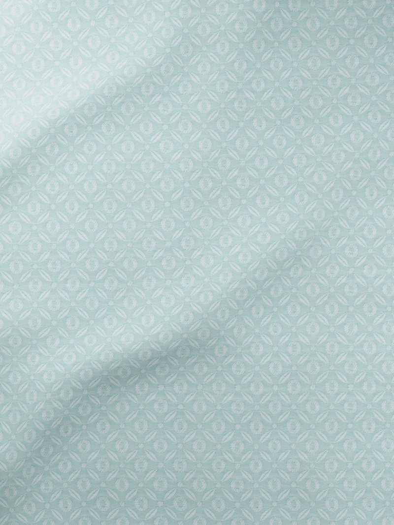 Sky Blue Mae light filtering woven roller blind (British brand)
