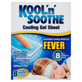 Kool'n'Soothe Cooling Gel Sheets Fever Children 1+ Year 8 Multi-Pack, UK version