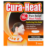 Cura-Heat neck and shoulder heat patch 3 patches - British product