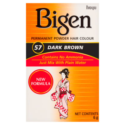 Bigen Permanent Powder Hair Colour 57 Dark Brown 6g - British product