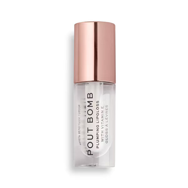Revolution Pout Bomb Plumping Gloss Glaze, imported from the UK.
