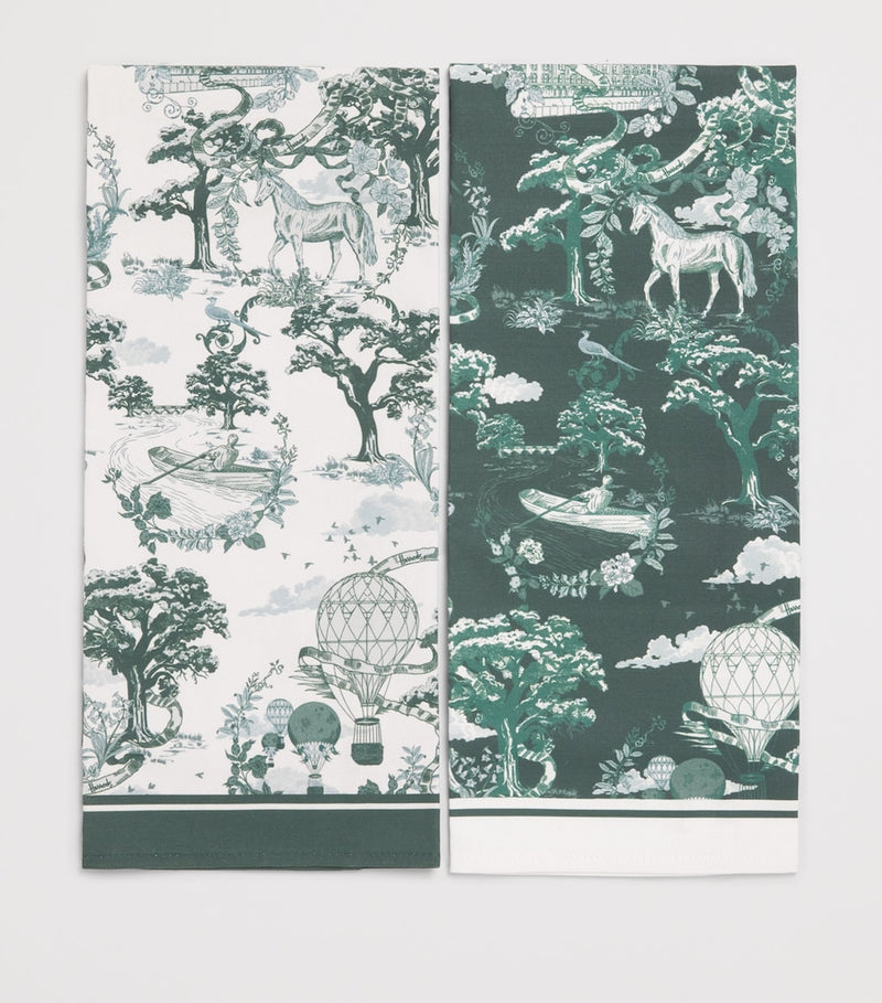 Harrods Toile tea towels set of 2, UK version