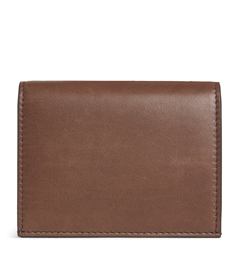 Thom Browne double leather card holder 10x9cm (British brand)