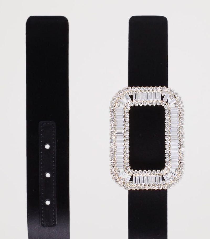 Roger Vivier satin Pilgrim belt 3cm (British brand)