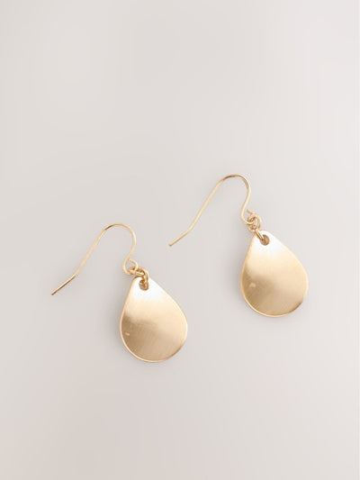 Next Gold Tone Petal Drop Earrings Fashion Earrings 3.5cm Length- Buy online at McGrocer