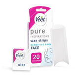 Superdrug Veet Pure Inspiration Face Sensitive Wax Strips Hair Removal 20- Buy online at McGrocer