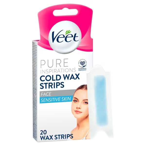 Veet Pure Inspiration Face Sensitive Wax Strips 20 (British brand)