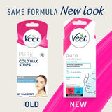 Veet Pure Inspiration Face Sensitive Wax Strips 20 (British brand)