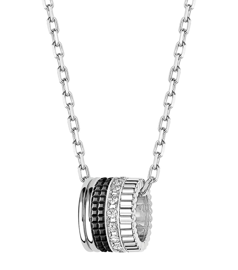 Boucheron Quatre white gold diamond necklace 50cm, UK version