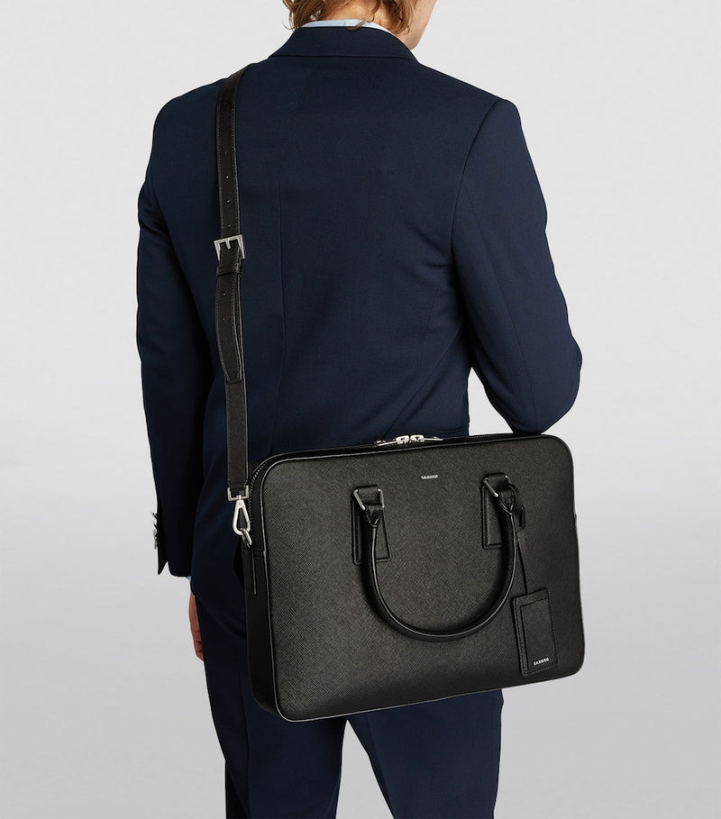 Sandro Paris leather slim briefcase (British brand)