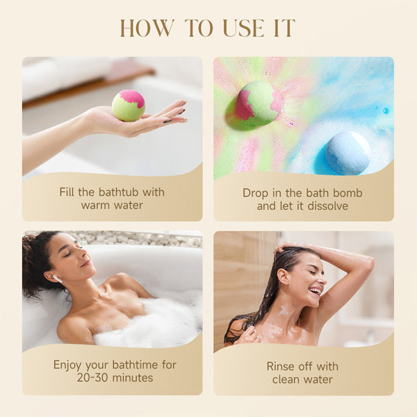 Livingandhome DIY three-layered bath bombs 24 pieces, UK version