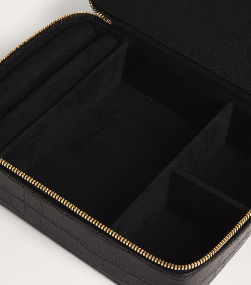 Harrods croc-embossed leather trinket box - British product